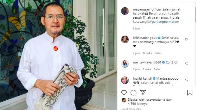 Unggahan Mayang Sari suami suami [instagram]