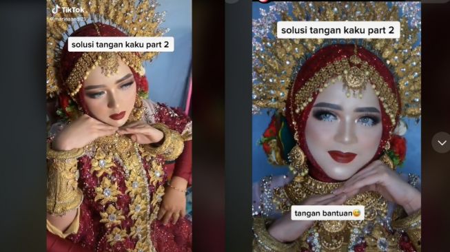 Viral! Tangan Pengantin Kaku saat Difoto, MUA Lakukan Hal Kreatif ini