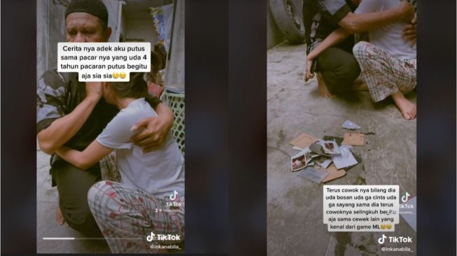 Bikin Haru, Momen Ayah Hibur Anak saat Putus Cinta (tiktok.com/@inkanabila_)