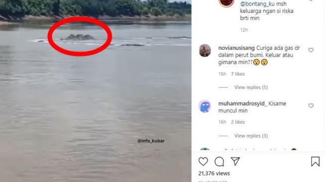 Viral Semburan Hitam Dari Dasar Sungai Mahakam di Kutai Barat, Warganet: Kisame Muncul