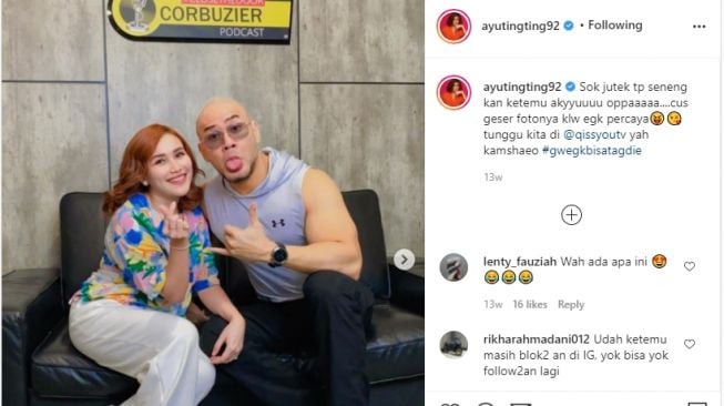 Potret Kedekatan Ayu Ting Ting dan Artis Cowok. [Instagram/ayutingting92]