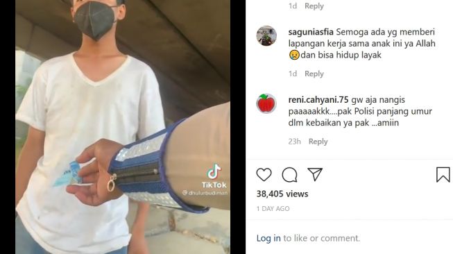 Polisi bantu pemuda yang tinggal di kolong jembatan (tiktok)