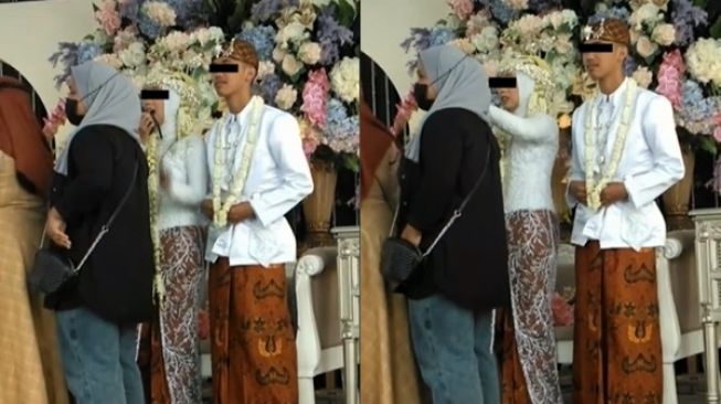 Pengantin Wanita Jadi WO Saat Nikah sampai Bawa HT di Pelaminan, Publik: Gregetan