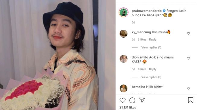 Potret Terbaru Bowo Tiktok dengan Rambut Gondrong. [Instagram/prabowomondardo]