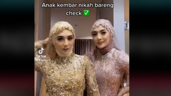 Viral Kisah Anak Kembar Menikah Bareng, Kamar Diberi Nama Agar Suami Tak Tertukar