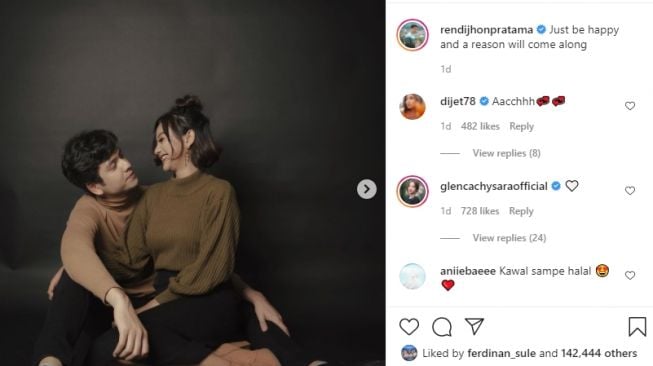 Potret terbaru Glenca Chysara dan Rendi Jhon. [Instagram]