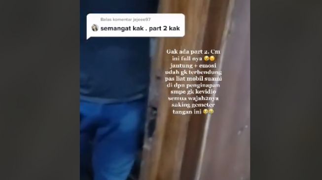 Istri pergoki suami di penginapan (tiktok)