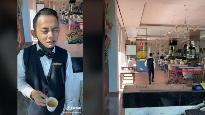 Minum Espresso Sekali Teguk, Ekspresi Pria ini Disorot (TikTok)