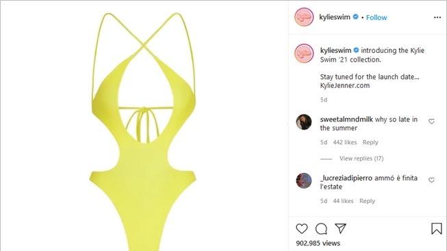 Koleksi merek pakaian renang Kylie Jenner, Kylie Swim. (Instagram/@kylieswim)