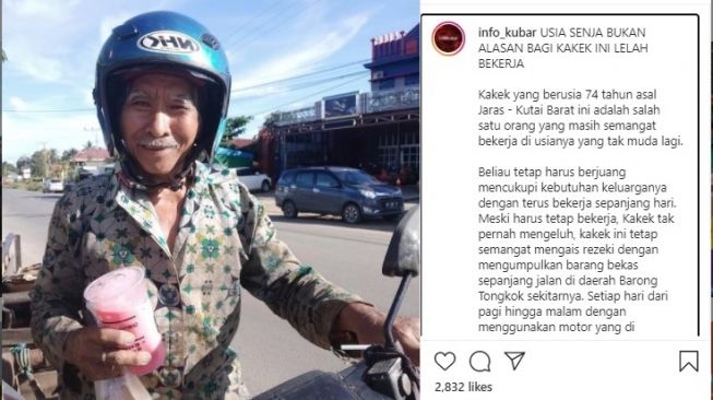 Usia Bukan Halangan Kakek di Kubar Ini Untuk Lelah Bekerja, Warganet: Senyumnya Gak Kuat