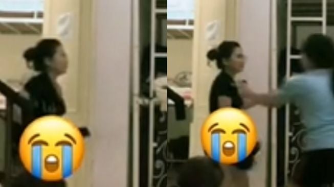 Viral cewek nyelonong lewat pakai celana dalam saat siaran langsung. (Tiktok)