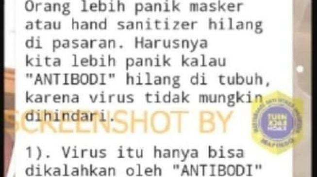 CEK FAKTA: Benarkah Dosen IPB Sebut Antibodi Lebih Penting daripada Pakai Masker?