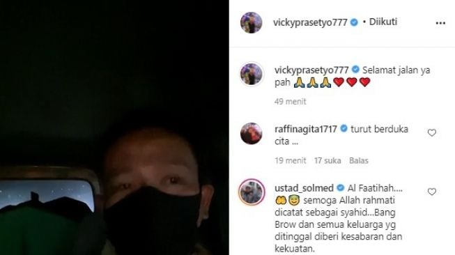 Ayah Vicky Prasetyo meninggal (Instagram)