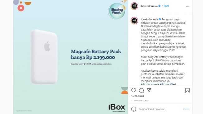 Apple Magsafe Battery Pack. [Instagram]