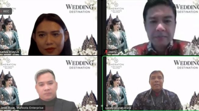 Acara Webinar Yogyakarta Wedding Destination 2021 di Sheraton Yogyakarta (tangkap layar Zoom)