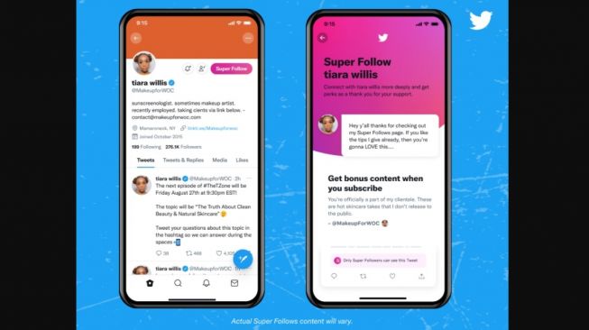 Fitur baru Twitter Super Follows. [The Verge]