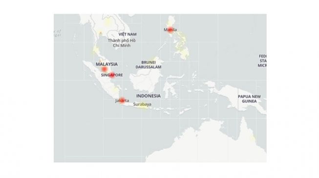 Instagram Down, Kamis (2/9/2021). [Downdetector]