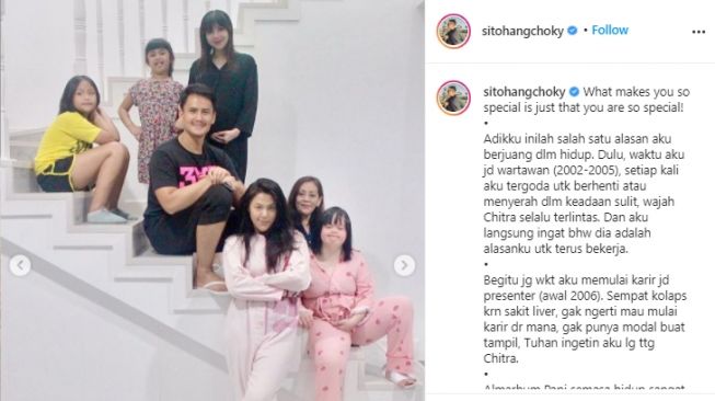 Chitra adik Choky Sitohang. [Instagram/sitohangchoky]