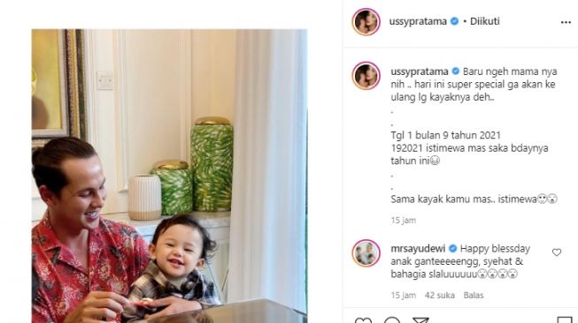 Postingan Ussy Sulistiawaty (Instagram.com)