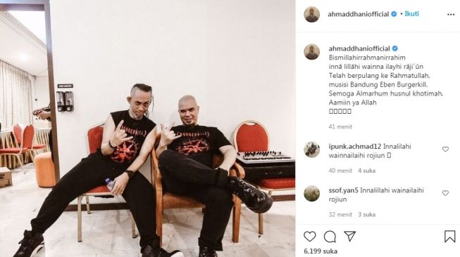 Unggahan Ahmad Dhani [Instagram/@ahmaddhaniofficial]