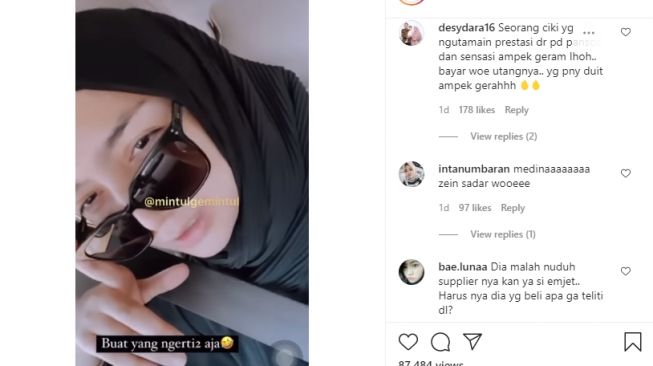 Unggahan video Citra Kirana [Instagram/@mintulgemintu]