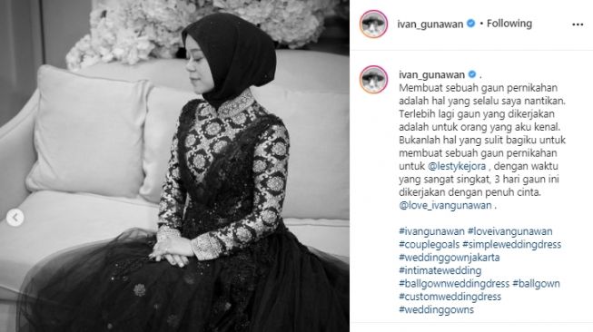 Gaun buatan Ivan Gunawan yang dipesan Lesti Kejora (instagram.com)