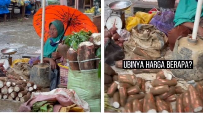 Viral Nenek Penjual Ubi Ketiduran Sambil Bawa Payung, Pembeli: Jangan Ditawar Lagi