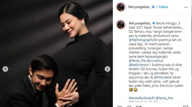 Potret maternity Felicya Angelista dan Caesar Hito. [Instagram]