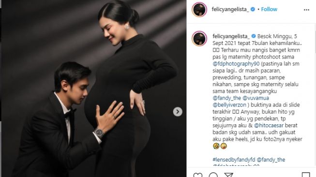 Potret maternity Felicya Angelista dan Caesar Hito. [Instagram]