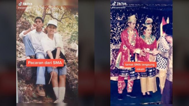 Viral Pasangan Lulus SMA Langsung Nikah (tiktok.com/@aryannas99)