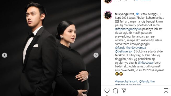 Potret maternity Felicya Angelista dan Caesar Hito. [Instagram]