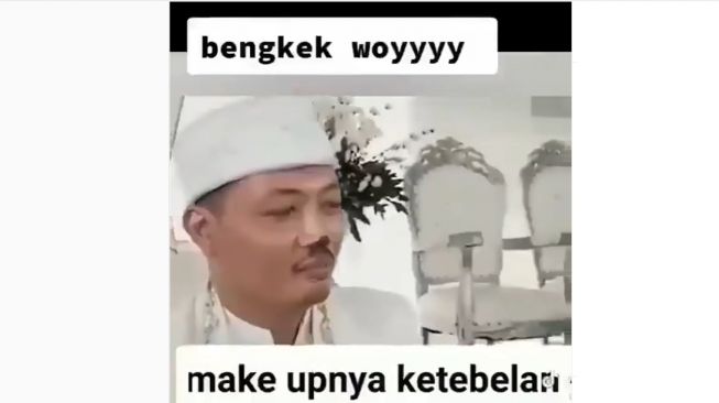 Make Up Pengantin Wanita ini Nempel ke Wajah Suami Saat Cium Kening (Instagram)