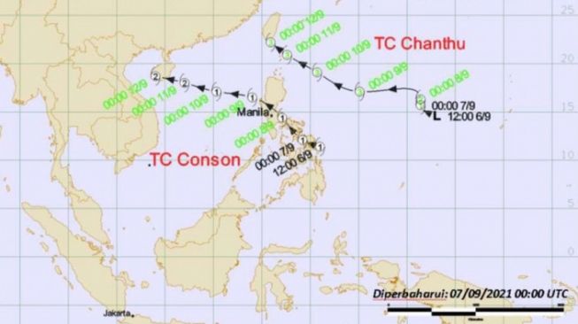 Kalimantan Barat Kena Dampak Siklon Tropis Chantu dan Conson, Hujan Ringan Hingga Deras