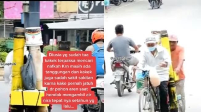 Viral Kakek Kayuh Sepeda Belasan Km Demi Cari Nafkah, Kondisi Kaki Sakit-sakitan