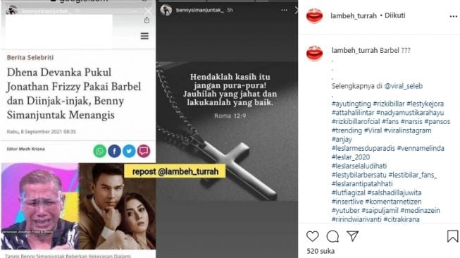 Benny Simanjuntak dikritik (instagram.com)