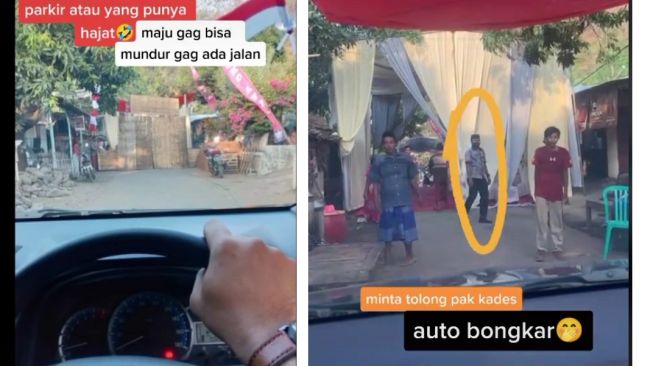 Viral Jalanan Ditutup karena Ada Hajatan, Pemobil Minta Bantuan Kades untuk Bongkar