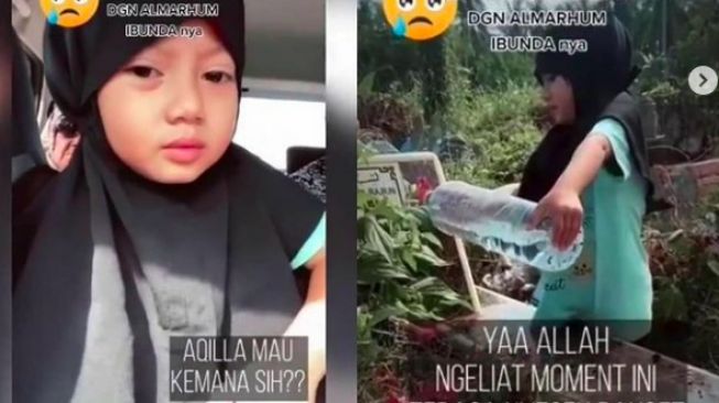 Viral Bocah Kangen Mamak Datangi Makam, Doanya Bikin Terenyuh