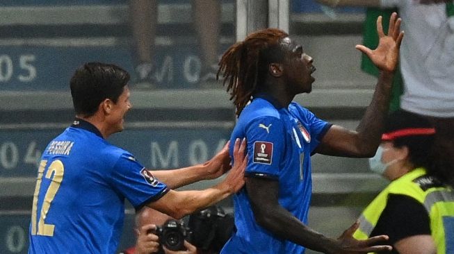 Kembali ke Timnas Italia dan Cetak Dua Gol, Moise Kean seperti Terlahir Kembali