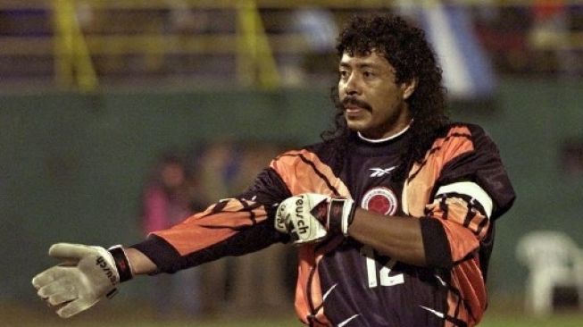 Penjaga gawang Timnas Kolombia Rene Higuita. [AFP]