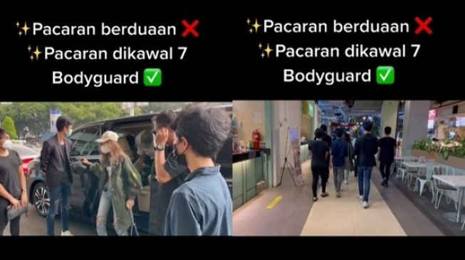 Viral Cewek Pacaran Dikawal 7 Bodyguards, Videonya Ditonton 15 Juta Kali