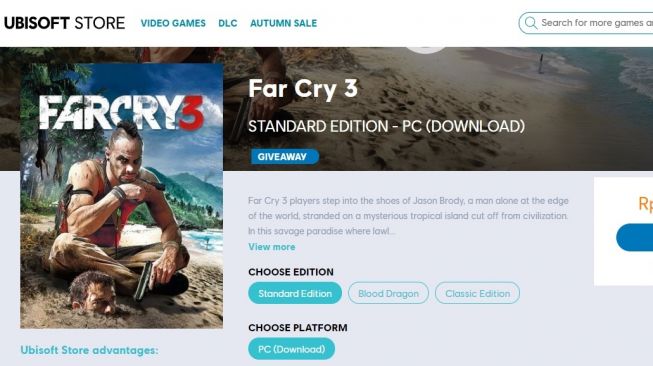 Cara Klaim Far Cry 3 Gratis Lewat Ubisoft Store