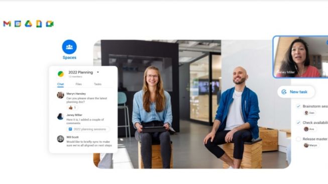 Fitur baru Gmail, bisa melakukan panggilan telepon dan video. [Google]