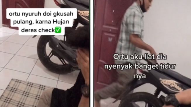 Pemuda diminta menginap di rumah pacar (tiktok)