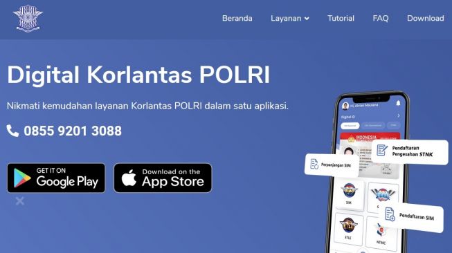 Alur Perpanjangan SIM Online via Digital Korlantas Polri (www.digitalkorlantas.id)