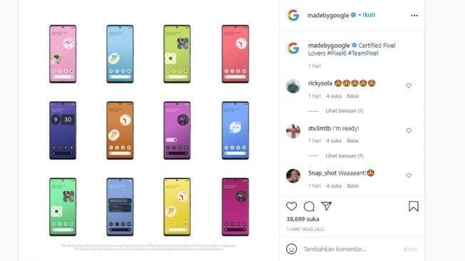Google Pixel 6. [Instagram]