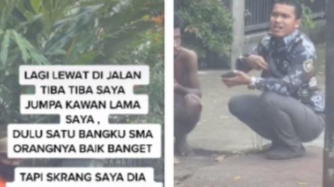 Bertemu Teman SMA yang jadi ODGJ di Jalanan, Tindakan Pria Ini Dapat Acungan Jempol