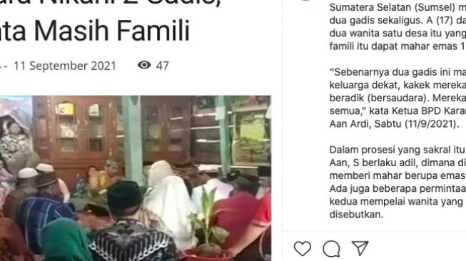 Heboh Remaja 17 Tahun Nikahi Dua Gadis, Hanya Selisih Dua Jam