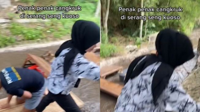 Nongkrong Sambil Ngopi di Tengah Sungai, Endingnya Malah Gagal Romantis