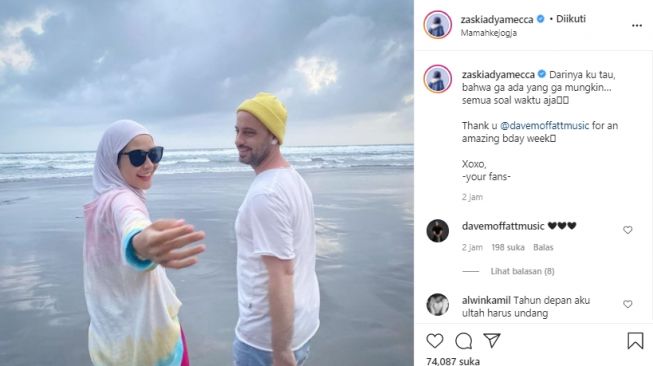 Zaskia Adya Mecca dan Dave Moffatt (instagram.com)