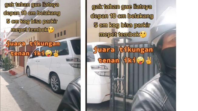 Cara parkir mobil mewah ini bikin salut (TikTok)